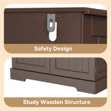 64" Tall Kitchen Pantry, Farmhouse Storage Cabinet, Organizer, Drawer and Adjustable Shelves for Kitchen, Dining Room, Bathroom - Brown