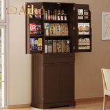 71 "H Kitchen Pantry Cabinet with 4 Doors and 1 Drawer, Solid & Sturdy, Storage Cabinet for Entryway, Kitchen - Dark Brown