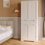 Asofer 71" Pantry Cabinet with Doors & Shelves - Huge Storage Kitchen Cabinet, Adjustable Shelves, White