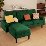 Noelse 82" Sectional Couch, Convertible L-Shaped Sofa Couch with Removable Pillows for Living Room, Apartment, Dark Gray