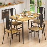 5 Pieces Mordern Dining Table Set for 4 With Versatile Home Kitchen Table and 4 Chairs - Retro