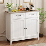 Kitchen Sideboard Buffet Cabinet with Drawer and Adjustable Shelf - Gray