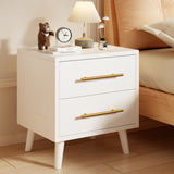 2 Drawer Dresser, Chest of Drawers Nightstand Storage Tower Storage Wooden Dresser for Living Room, Bedroom, Hallway - White