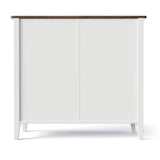 Asofer White Dresser Cabinet with Retro Solid Countertop, for Bedrooms, Living Room, Cloakroom