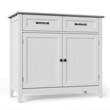 Asofer 32''H Kitchen Sideboard Buffet Cabinet, Kitchen Storage Island with Drawer and Adjustable Shelf