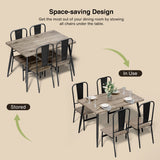 30" Dining Table Set for 4 with 4 Chairs for Home - Gray