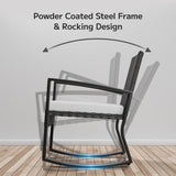 Asofer 3-PCS Outdoor Patio Furniture Set, Wicker Bistro Conversation Set with Cushion for Backyard, Poolside, Deck, Porch, Gray