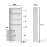 Asofer Bookshelves and Bookcases with Adjustable Shelves, Wall Shelf Organizer Display Stand for Home, Office, Study