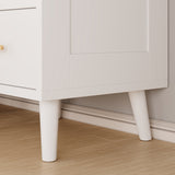 Night Stand 2 Drawer for Bedroom, 20"H Nightstand Bedside Table with Gold Handle, White Nightstand