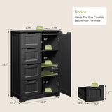 160cm Tall Corner Cabinet - Black
