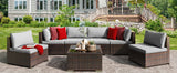 Aiho 7-piece Outdoor Sofa set for Patio - Gray