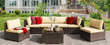 Aiho 7-piece Outdoor Sofa set for Patio - Beige