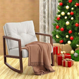 Rocking Chair, Lofka Recliner Chair for Living Room, Bedroom Accent Chair with Extra Back Pillow, Beige