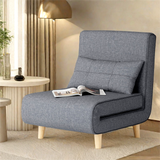 Sleeper Chair Bed, Lofka Folding Accent Chair for Living Room, Den, Dorm, Dark Gray