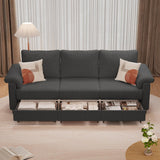 Sleeper Sofa, Lofka 79" Modern Sofa with 3 Storage Drawers for Living Room|Apartment, Gray