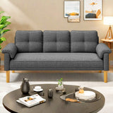 Sofa, Lofka Modern Futon Couch with Pillow Arm for Living Room & Office, Gray