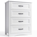 Lofka 4-Drawer White Dresser for Bedroom, Wood Chest of Drawers