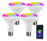 TECKIN Smart Light Bulbs,E26 13Watts RGBCW Multicolor Smart Wifi LED Bulbs, Compatible with Google Home,4PCS.