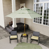 Asofer 3 Pieces Patio Furniture Set with Rocking Chair,  Outdoor Cushion Conversation Set with Glass Table for Poolside,Porch，Balcony,Backyard，Beige