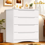 White Dresser, Lofka 4 Drawer Dresser for Bedroom,Nursery Dresser