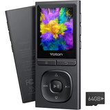 Yoton 72GB MP3 player, HiFi Music Player with FM Radio, Recorder, Pedometer, Stopwatch, Video Playback and E-Book, Includes Headphones