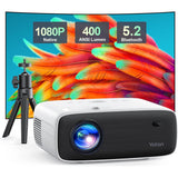 YOTON Y6 Bluetooth Projector, 4K Support Projector with Tripod, 200'' Giant Screen 15000 Lumens Outdoor Portable Movie Projector, Compatible with HDMI, USB, Fire Stick, Laptop, PS5, DVD