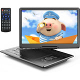 YT 16.5" Portable DVD Player with 14.5" HD Swivel Screen, Car DVD Player Gift for Kids, 1080p, Black