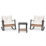 3 Piece Patio Chairs Set - Beige