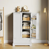 Asofer 41'' Kitchen Pantry Cabinet with Drawer, Storage Cabinet for Entryway, Small Kitchen Cupboard Organizers, White