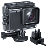 Action Camera 4K Action Cam Waterproof 40M Underwater Camera EIS Stabilization WiFi Video Cam Loop Recording