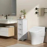 Noelse 33'' Bathroom Storage Cabinet with Drawers Floor Organizer Cabinet for Hallway Living Room and Bathroom, White