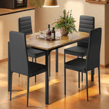 Lofka Dining Table Set for 4 with 1 Table & 4 Chairs, Modern Small Kitchen Table Set for Small Spaces, Retro