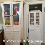 Pantry Cabinet, Asofer 67" Tall Storage Cabinet with Glass Door & 2 Drawers, Freestanding Cupboard for Dining Room (White)