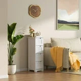 Noelse 33'' Bathroom Storage Cabinet with Drawers Floor Organizer Cabinet for Hallway Living Room and Bathroom, White
