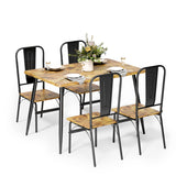 30" Dining Table Set for 4 with 4 Chairs for Home - Retro