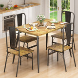 30" Dining Table Set for 4 with 4 Chairs for Home - Retro