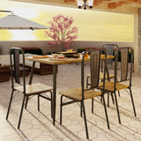 30" Dining Table Set for 4 with 4 Chairs for Home - Retro