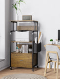 3 Tier Home Office Storage Stand with Drawer - Retro