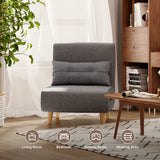 Noelse 3 in 1 Sleeper Chair Bed, Convertible Sofa Bed Futon Sofa Sleeper with Adjustable Backrest for Apartment,Bedroom,Office, Dark Grey