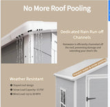 Aiho 6 X 4.4 Ft Outdoor Storage Shed, All Weather Resin Shed with Lockable Doors and Heavy Duty Floors, Perfect for Backyard, Garden, Gray