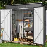 6X4 Outdoor Storage shed - Gray