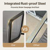 Aiho Outdoor Chairs Set of 4 with Breathable Textilene, Outdoor Patio Furniture Set with Tempered Glass Table, Perfect for Garden, Lawn, Patio, Pool, Backyard, Balcony, Porch-Gray