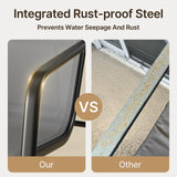 Aiho 3 Pieces Outdoor Patio Furniture Set with Textilene Material, Outdoor Chairs Set of 3 with Tempered Glass Table, Perfect for Garden, Lawn, Patio, Pool, Backyard, Balcony, Porch-Gray