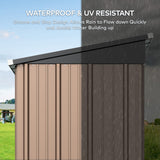 5'x 3' Metal Outdoor Storage with Lockable Door for Patio Lawn Garden - LLight Brown
