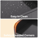 Aiho Shoe Storage Cabinet with 2 Flip Drawers, Narrow Shoe Cabinet with OPen Storage, Entryway Shoe Storage for Foyer, Hallway, Porch, Living Room, Balcony, Bedroom - Black