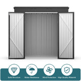 6X4 Outdoor Storage shed - Gray