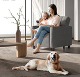 Convertible Sleeper Chair, Aiho 3-in-1 Convertible Sofa Bed Recliner Chair with Pull Out Couch - Light Gray