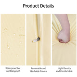 Aiho All-Weather 5 Pieces Outdoor Sectional Sofa with PE Rattan, Outdoor Patio Furniture Set with Soft Cushions and Coffee Table, For Backyard, Porch, Balcony, Poolside, Garden, Patio-Beige