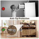 Aiho Shoe Storage Cabinet with 4 Flip Drawers, Narrow Shoe Cabinet with OPen Storage, Entryway Shoe Storage for Foyer, Hallway, Porch, Living Room, Balcony, Bedroom - Retro