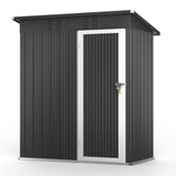 5' x 3' Outdoor Storage Shed with Single Lockable Door - Gray